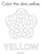 Color the dots yellow Coloring Page