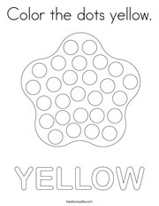 Color the dots yellow Coloring Page