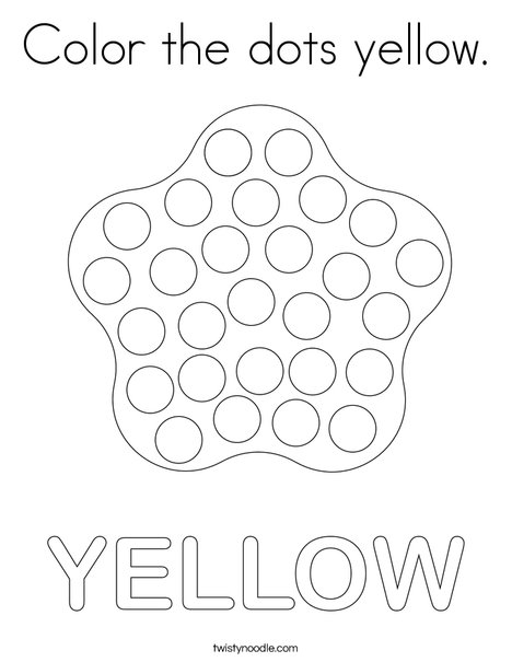 Color the dots yellow. Coloring Page