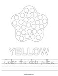 Color the dots yellow. Worksheet