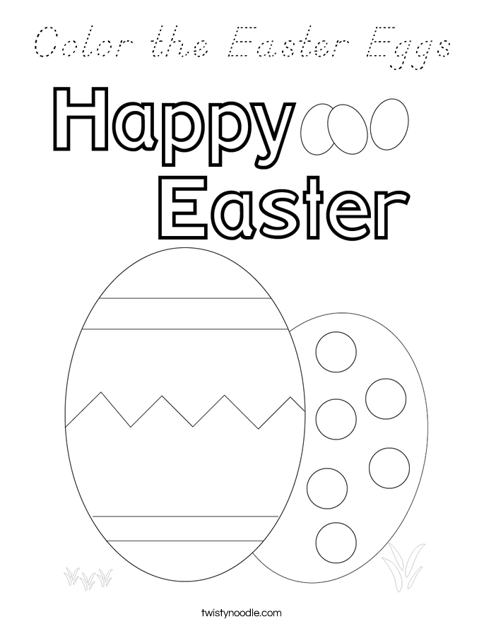 Color the Easter Eggs Coloring Page