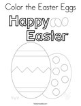 Color the Easter Eggs Coloring Page