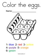 Color the eggs Coloring Page