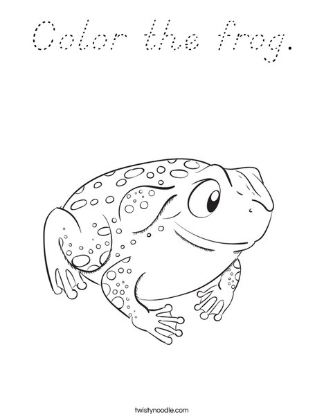 Color the frog. Coloring Page