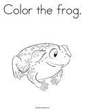 Color the frog Coloring Page