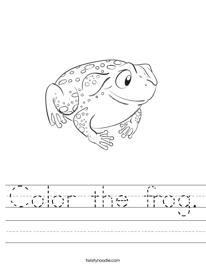 Color the frog. Worksheet