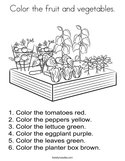 Color the fruit and vegetables Coloring Page