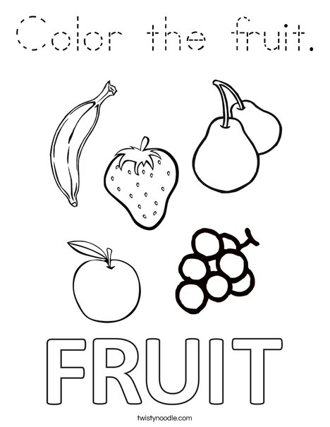 Color the fruits. Coloring Page