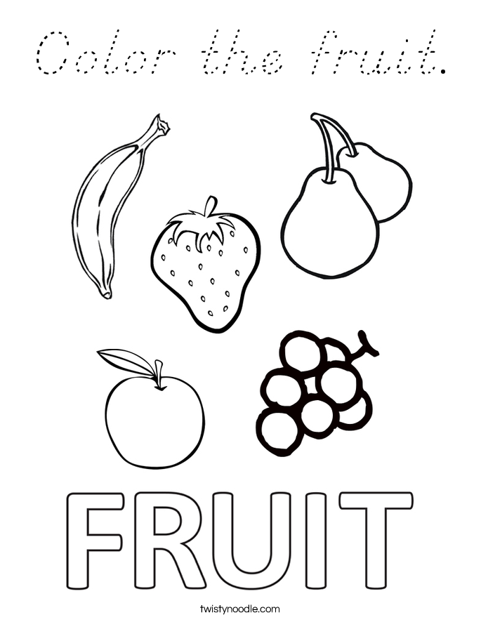 Color the fruit. Coloring Page