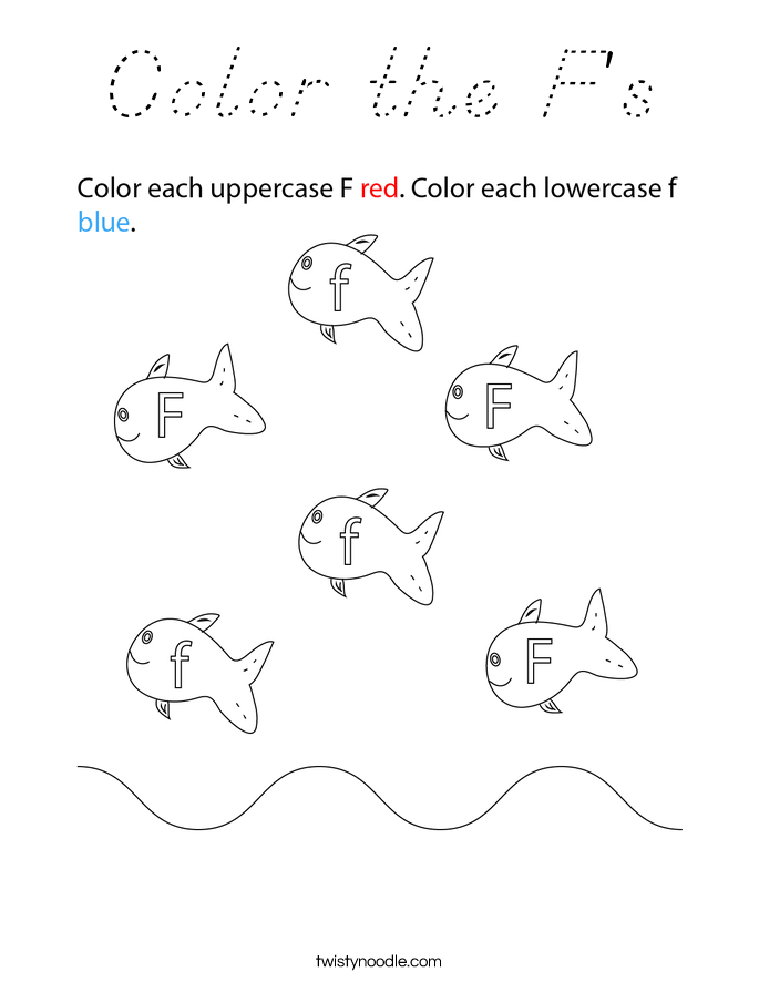 Color the F's Coloring Page