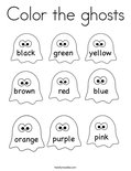 Color the ghosts Coloring Page