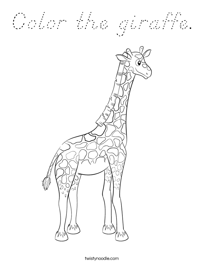 Color the giraffe. Coloring Page