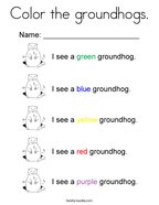 Color the groundhogs Coloring Page