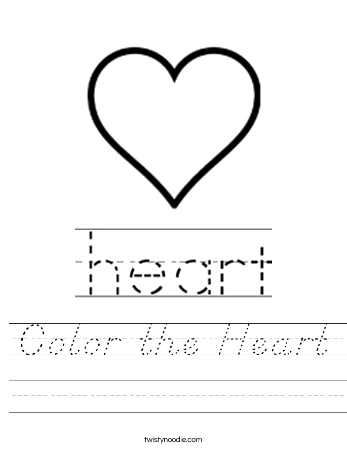 Color the Heart Worksheet