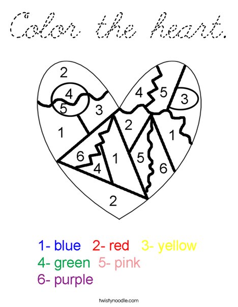 Color the heart. Coloring Page
