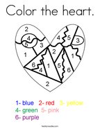 Color the heart Coloring Page