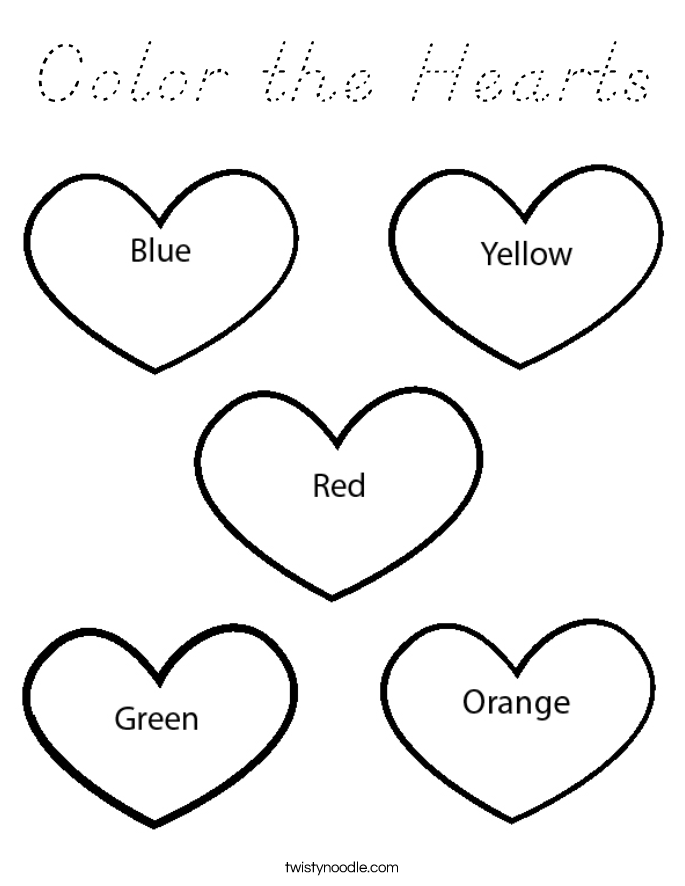 Color the Hearts Coloring Page