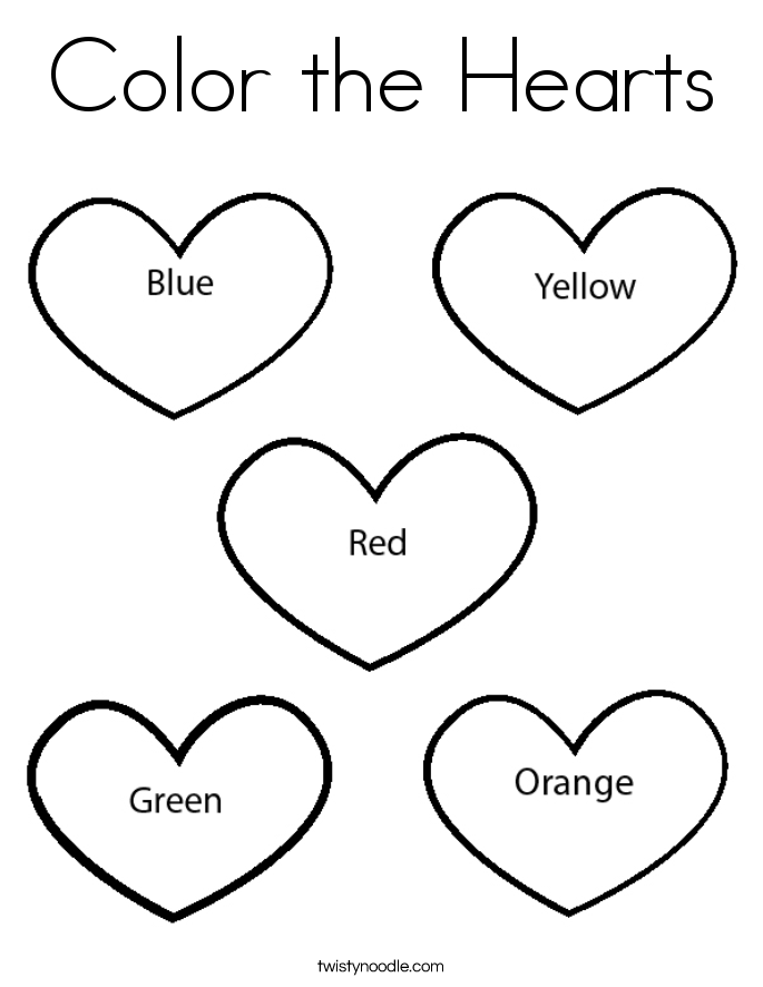 Color the Hearts Coloring Page