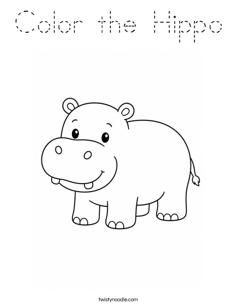 Color the Hippo Coloring Page