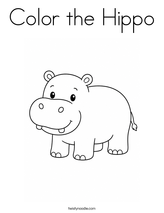 Color the Hippo Coloring Page