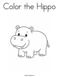 Color the Hippo Coloring Page