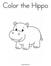 Color the Hippo Coloring Page