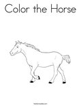 Color the Horse Coloring Page