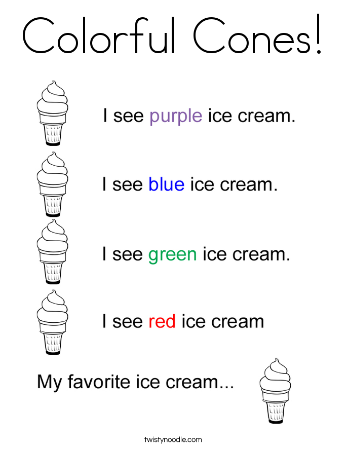 Colorful Cones! Coloring Page