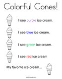 Colorful Cones Coloring Page