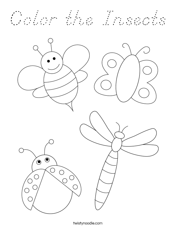 Color the Insects Coloring Page