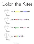Color the Kites Coloring Page
