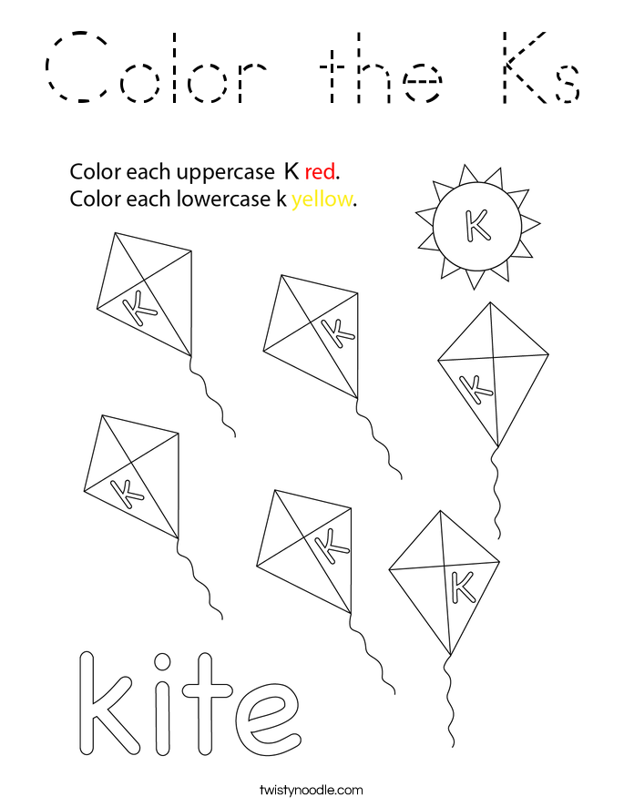Color the Ks Coloring Page