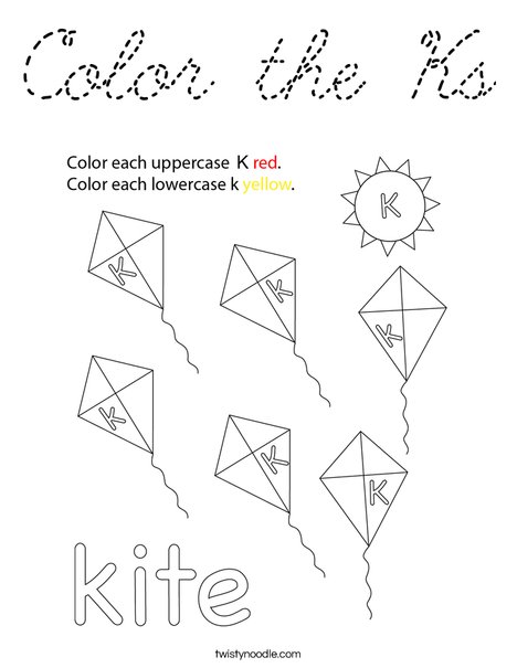 Color the K's Coloring Page
