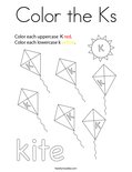 Color the Ks Coloring Page