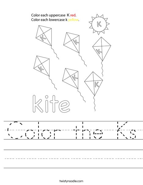 color the ks worksheet twisty noodle