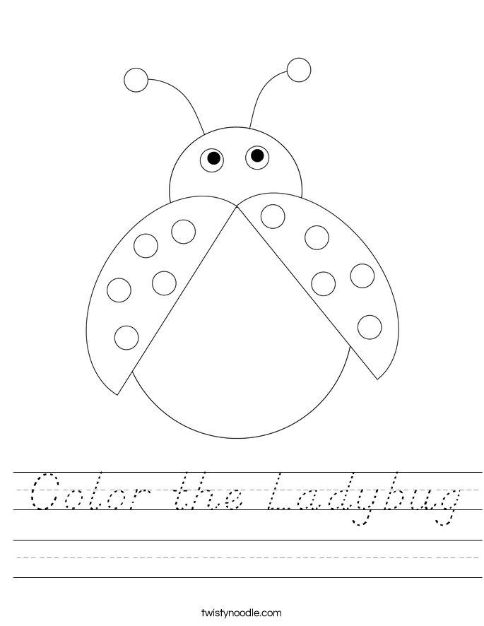 Color the Ladybug Worksheet