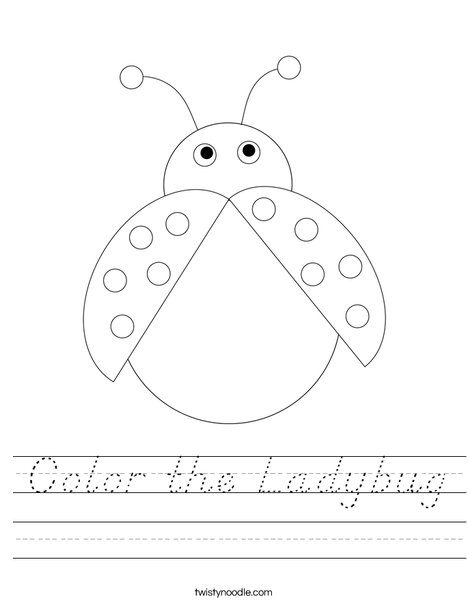Color the Ladybug Worksheet