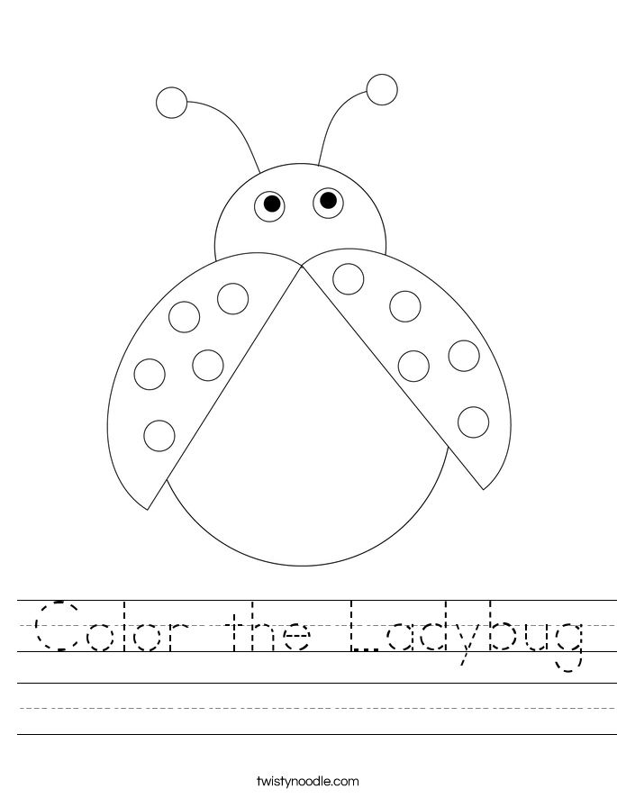 Color the Ladybug Worksheet Twisty Noodle Color the Ladybug Worksheet Twisty Noodle