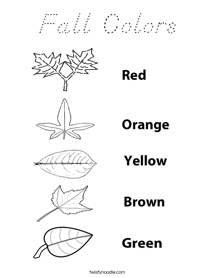 Fall Colors Coloring Page