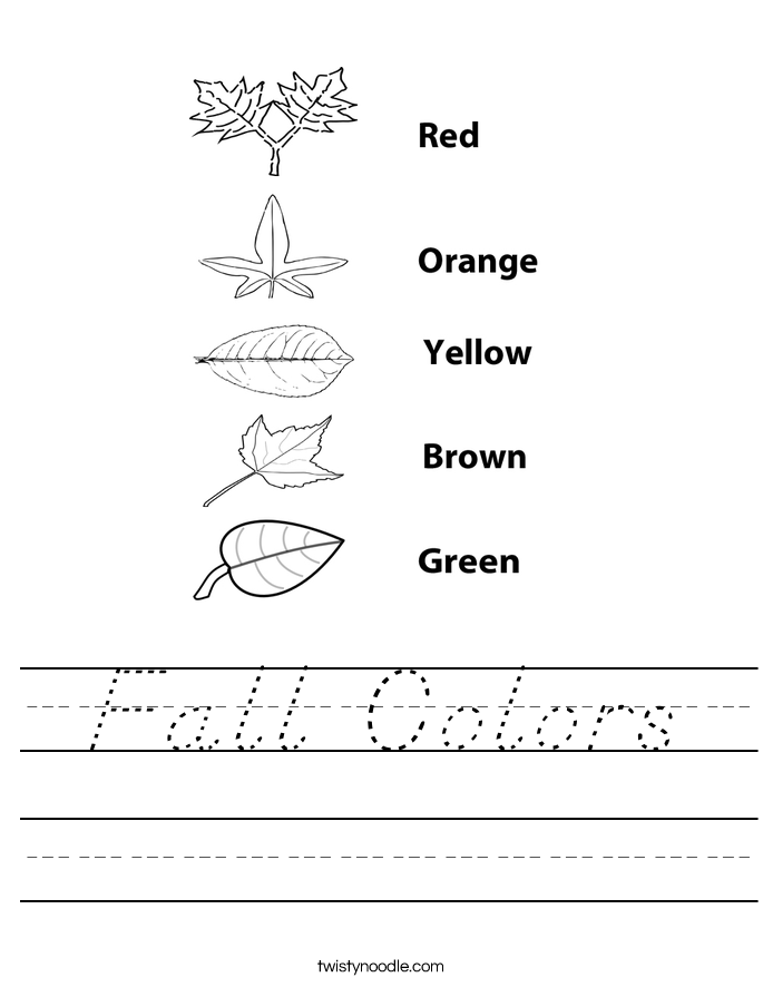 Fall Colors Worksheet