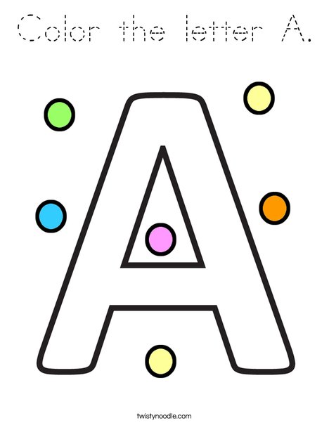 Color the letter A Coloring Page
