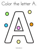 Color the letter A Coloring Page