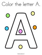 Color the letter A Coloring Page