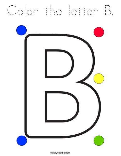 Color the letter B Coloring Page
