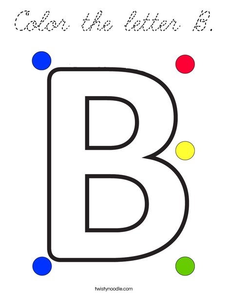 Color the letter B Coloring Page