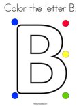 Color the letter B. Coloring Page
