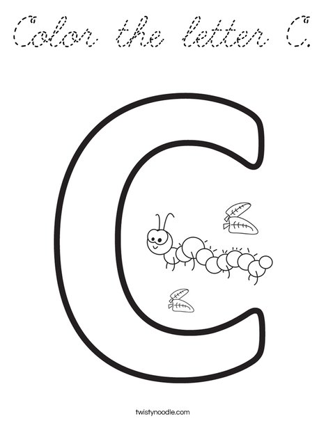 Color the letter C. Coloring Page