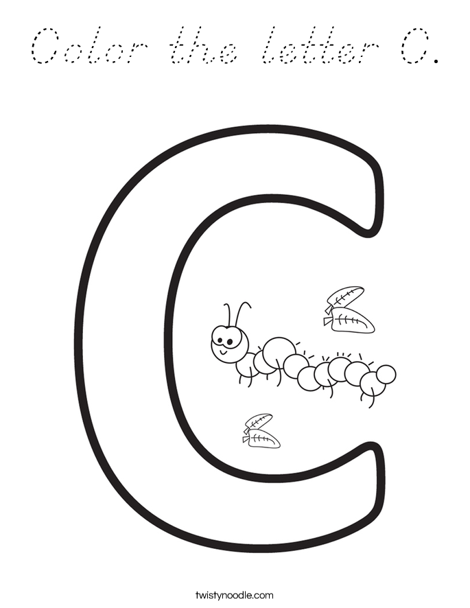 Color the letter C. Coloring Page