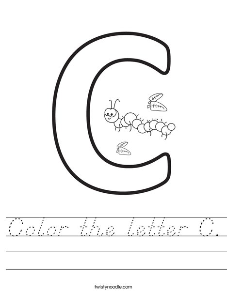 Color the letter C. Worksheet