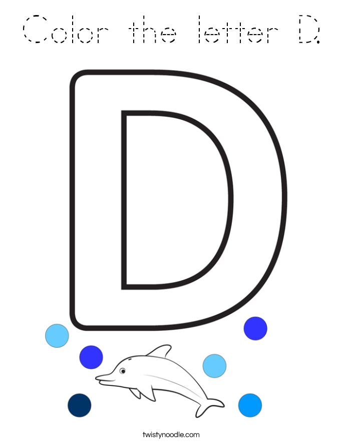Color the letter D. Coloring Page